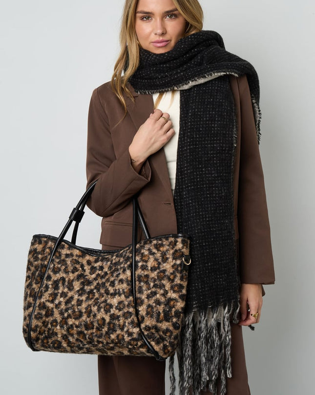 Tote Bags Leopard Print Casual Cotton Daily Accessories