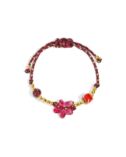 Polyester Beaded Bracelets Flower Casual Daily Simple Series Women's jewelry