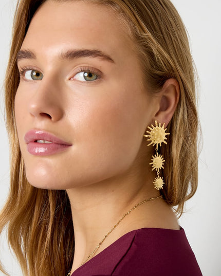 Stainless Steel Dangle Earrings sun Casual Daily Simple Series Women's jewelry