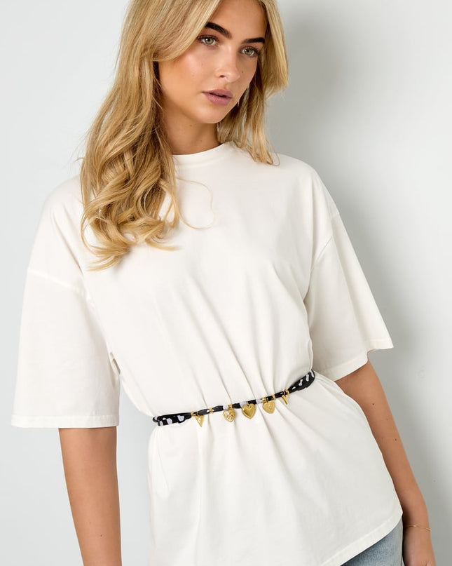 Roestvrijstalen lange kettingen met hart, casual, dagelijks, eenvoudig, serie, damessieraden