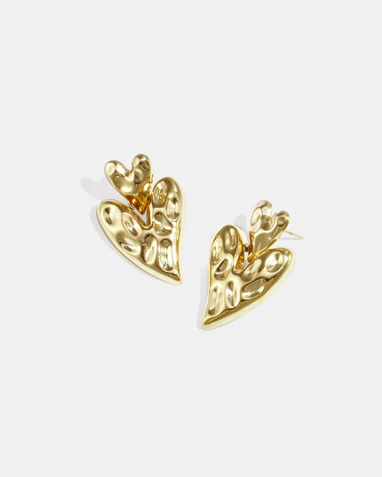 Roestvrijstalen oorbellen met hartvormige hanger, casual en eenvoudig, voor dagelijks gebruik, dames sieraden