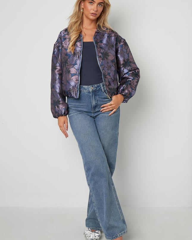 Jacquard Jacket Flower