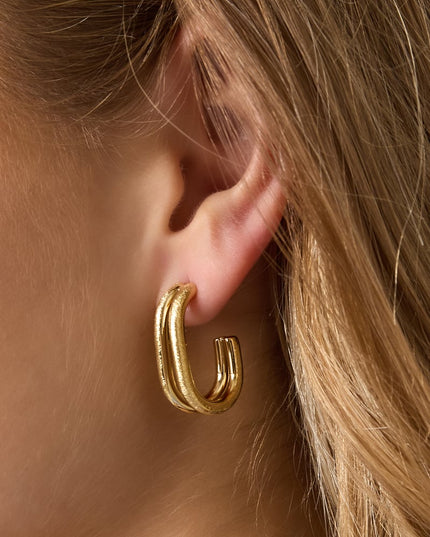 Hoop Earrings lines Casual Daily Simple Series Women's jewelry