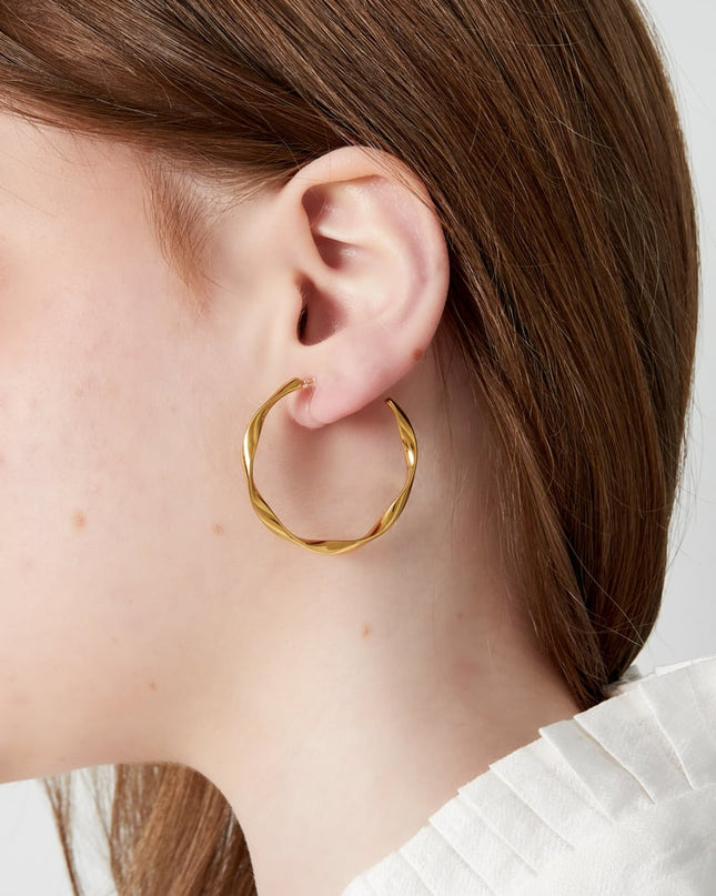 Twist Hoops Clip Oorbellen