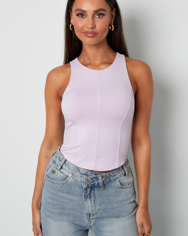 Sporty sleeveless top basic