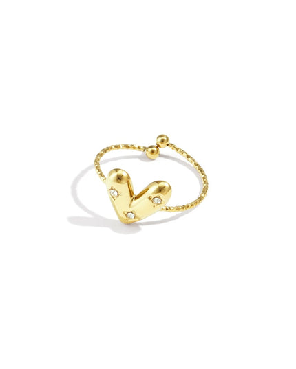 Stainless Steel Statement Rings Heart Casual Daily Simple Series Women's jewelry