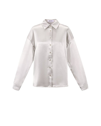 Blouse met zijden look