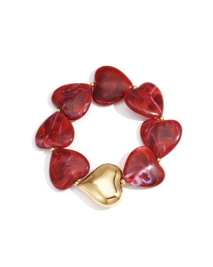 Acryl kralen armbanden hart retro dagelijkse klassieke serie dames sieraden