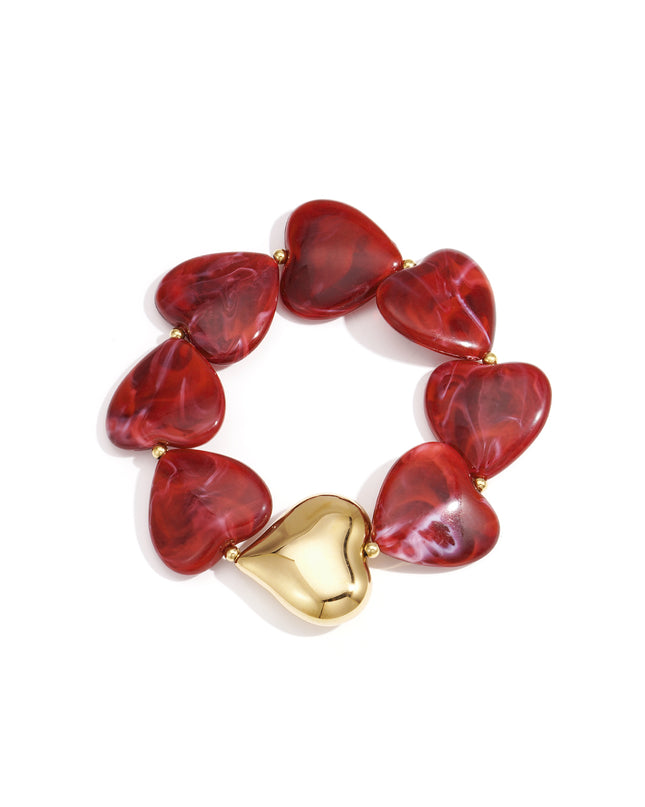 Acryl kralen armbanden hart retro dagelijkse klassieke serie dames sieraden