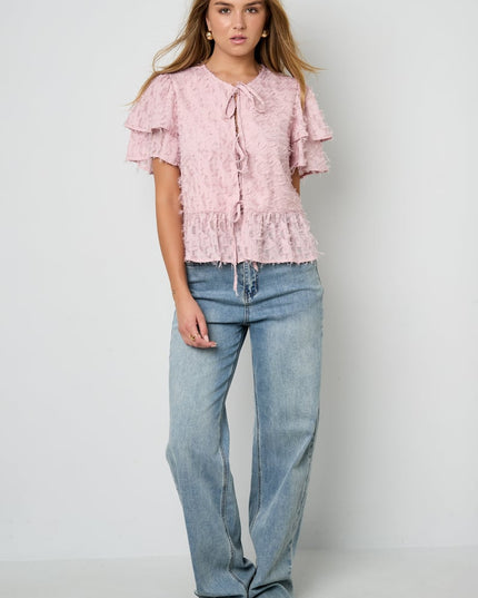 Short sleeve tops Solid color Elegant Spring/Summer