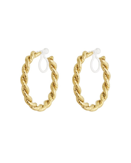 Luxe hoop clip oorbellen