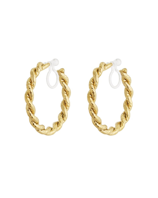 Luxe hoop clip oorbellen