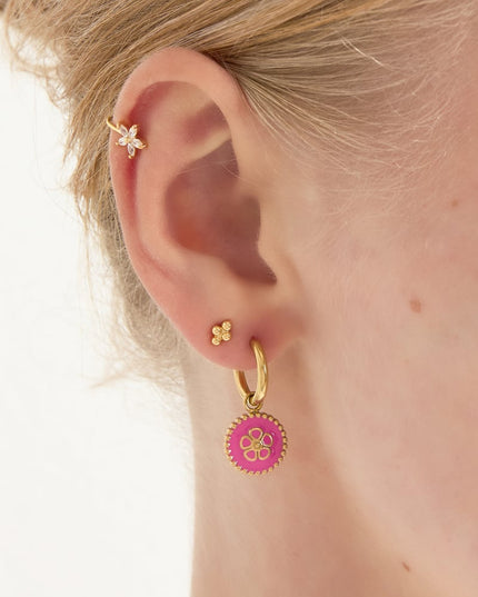 Oorbellen van roestvrij staal met bloemenmotief, casual, dagelijks, eenvoudig, serie, damessieraden