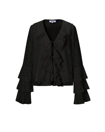 Co-ord Set White Leaves - Long Sleeve Tops