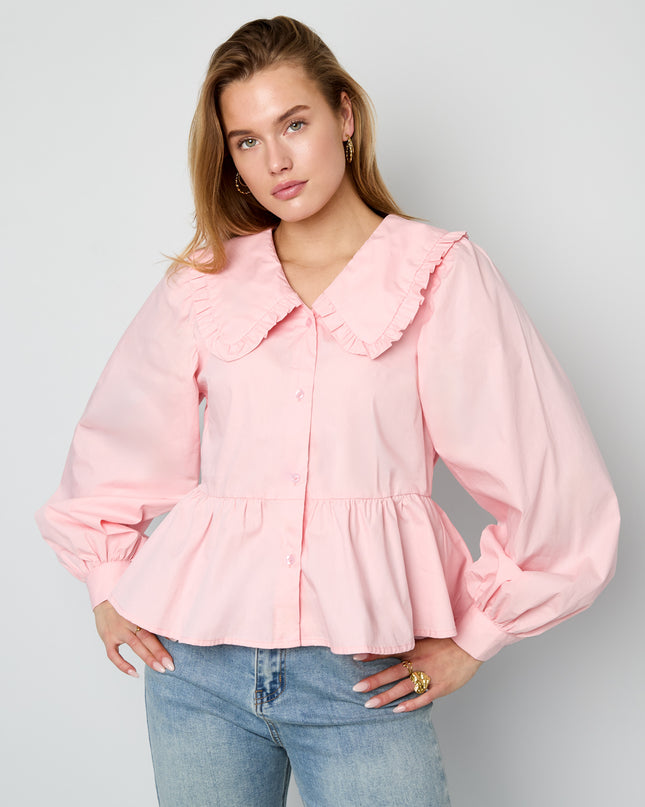 Katoenen blouses en overhemden Effen casual lente/zomerkleding