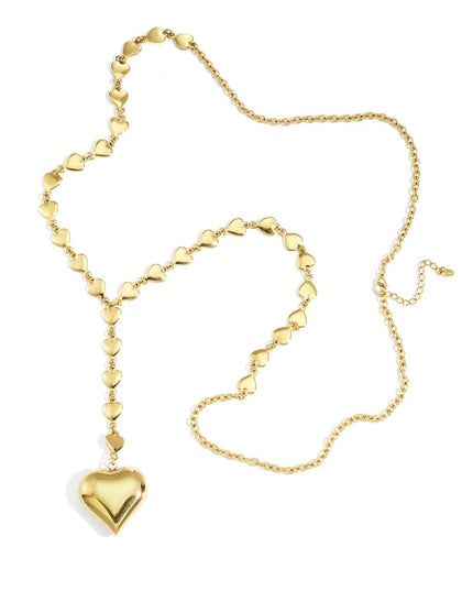 Stainless Steel Long Necklaces Heart Casual Daily Simple Series Women's jewelry