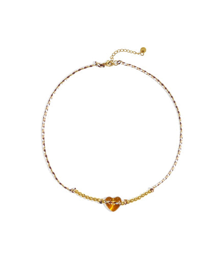 Polyester Beaded Necklaces Heart Casual Daily Simple Series Women's jewelry