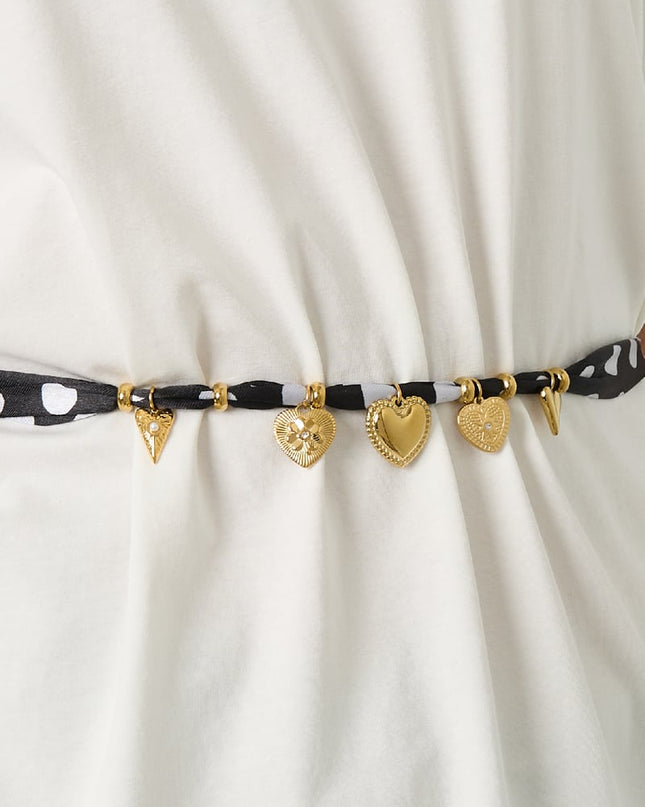 Roestvrijstalen lange kettingen met hart, casual, dagelijks, eenvoudig, serie, damessieraden