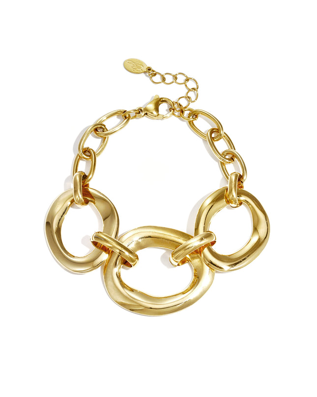 Armband met ronde statement stukken