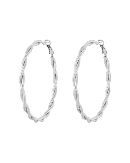 Twisted hoop earrings L