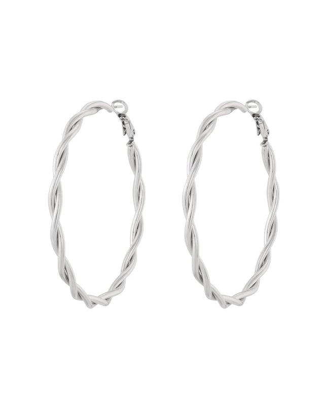 Twisted hoop earrings L