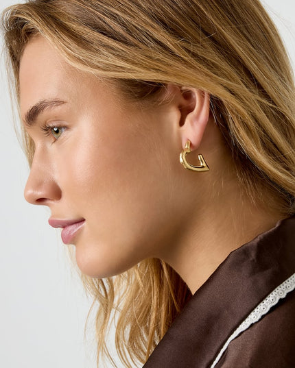 Hoop Earrings Heart Casual Daily Simple Series Women's jewelry