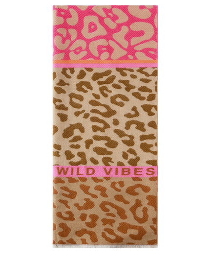 Opvallende sjaal met prints en tekst