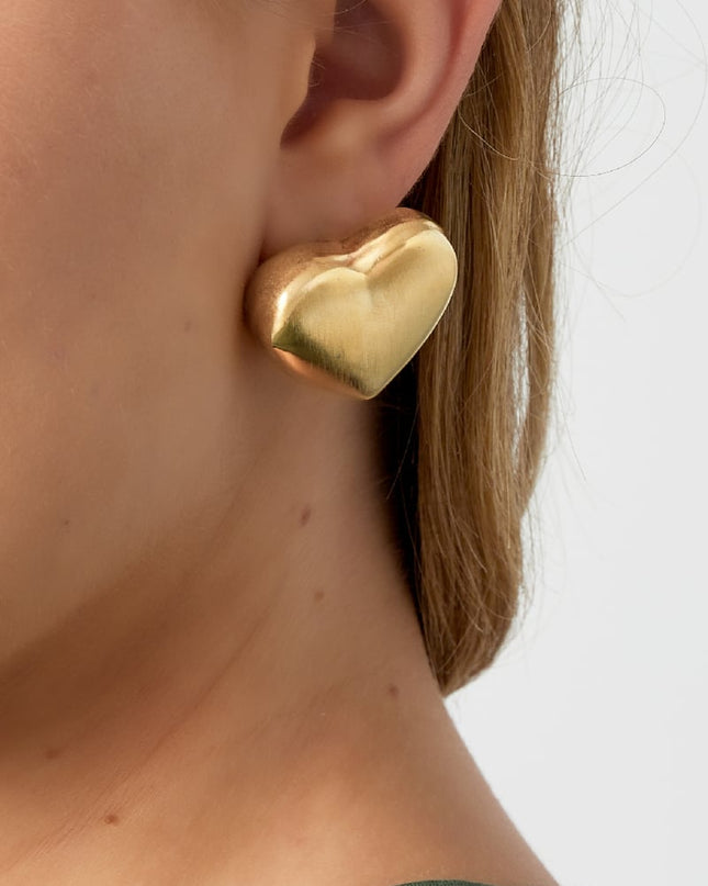 Zachte hartvormige oorbellen