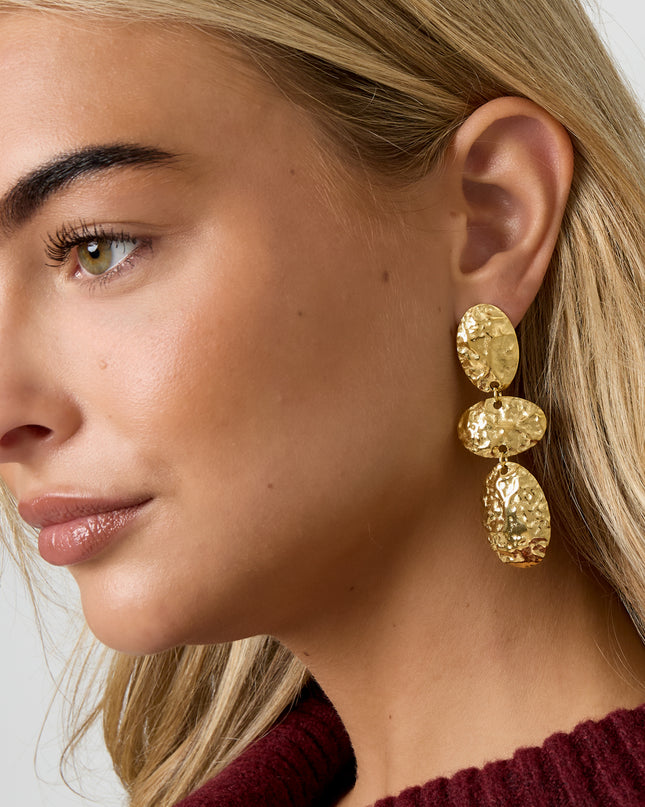 Oorbellen van roestvrij staal met hanger, onregelmatige vorm, casual, dagelijks, eenvoudig, serie, damessieraden