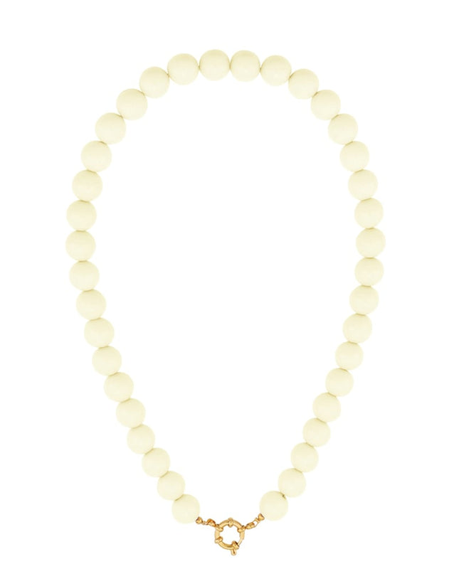 Colored small bead necklace-12mm