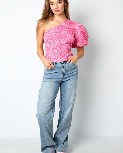 Short sleeve tops Floral print Elegant Spring/Summer