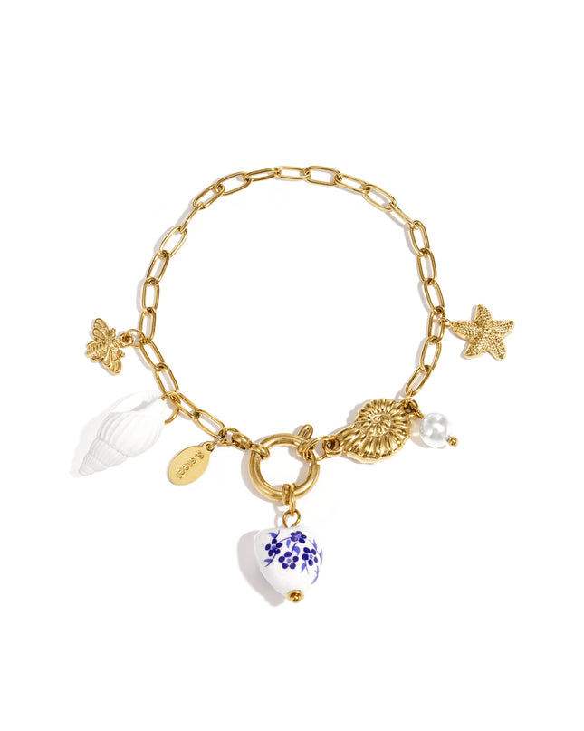 Armbanden met bedel van roestvrij staal, zeester, casual, dagelijks, eenvoudig, serie, damessieraden