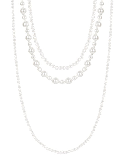 Gelaagde ketting met gemengde parels