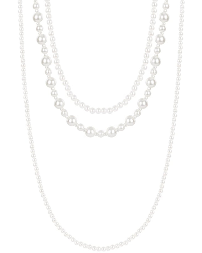 Gelaagde ketting met gemengde parels