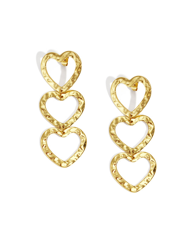 Oorbellen van roestvrij staal met hartjes, casual, dagelijks, eenvoudig, serie, damessieraden