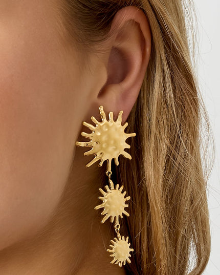 Stainless Steel Dangle Earrings sun Casual Daily Simple Series Women's jewelry