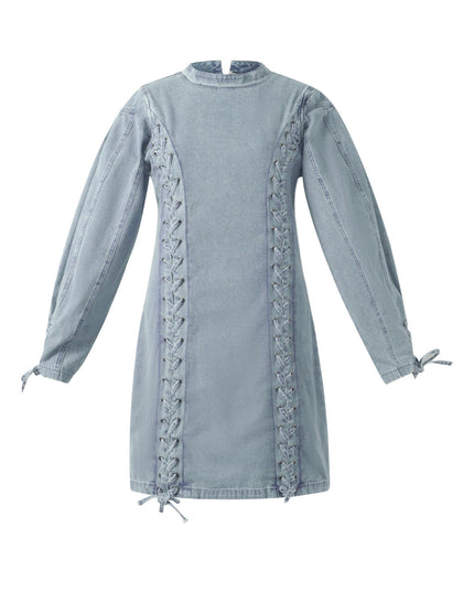 Denim laces dress