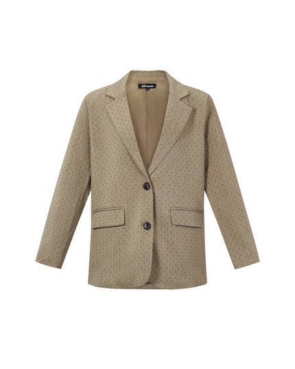 Rhinestone Striped Blazer