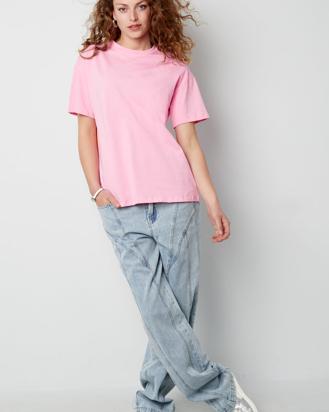 Cotton Vrouwen T-shirt Oversized Grafische Print