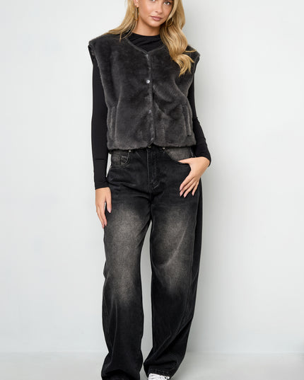 Polyestervezel (polyester) Vesten Effen herfst/winterkleding