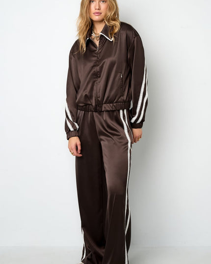 Satin Look Sporty Jacket