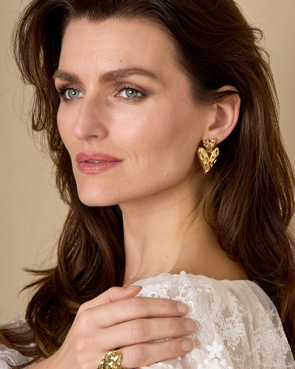 Roestvrijstalen oorbellen met hartvormige hanger, casual en eenvoudig, voor dagelijks gebruik, dames sieraden