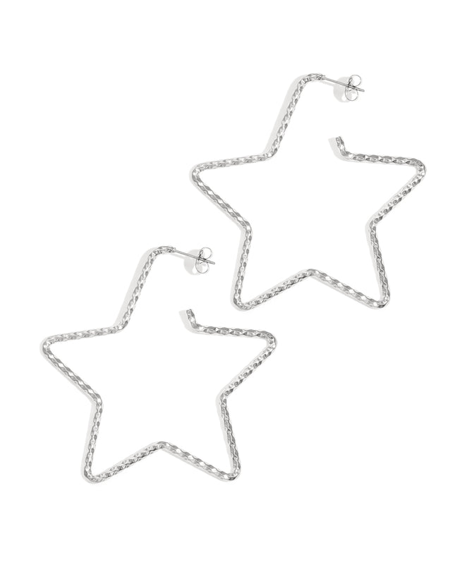 Oorbellen van roestvrij staal met ster, casual, dagelijks, eenvoudig, serie, damessieraden