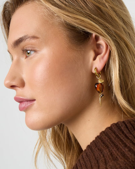 Stainless Steel Drop Earrings Heart Daily Simple Series Women's jewelry