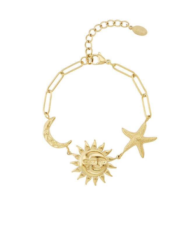 Zon Maan Ster Ketting