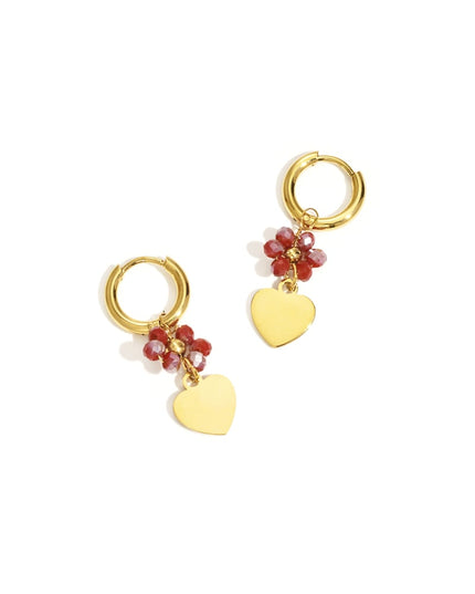 Stainless Steel Drop Earrings Flower Casual Daily Simple Series Women's jewelry