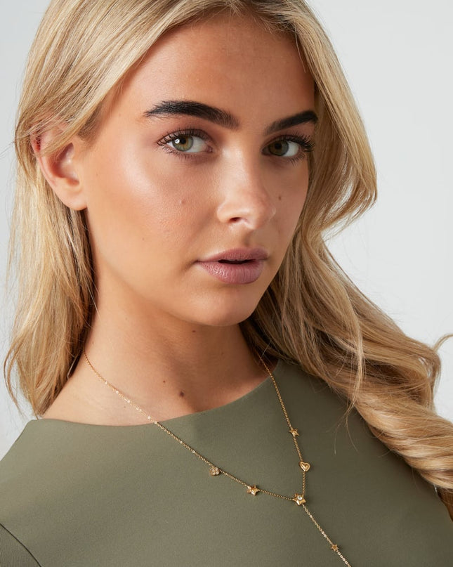 Roestvrijstalen hangerkettingen Star Casual Daily Simple Series Damessieraden