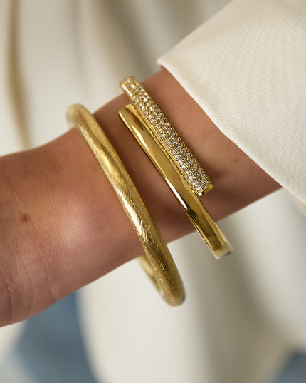 Elegant All-Fit Rhinestone Bangle for Daily Wear