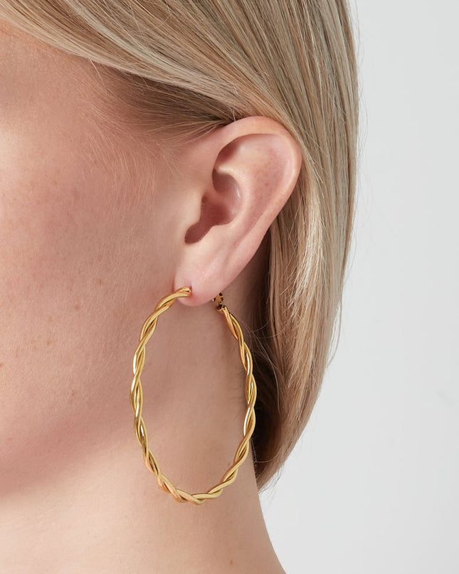 Gedraaide creolen XL