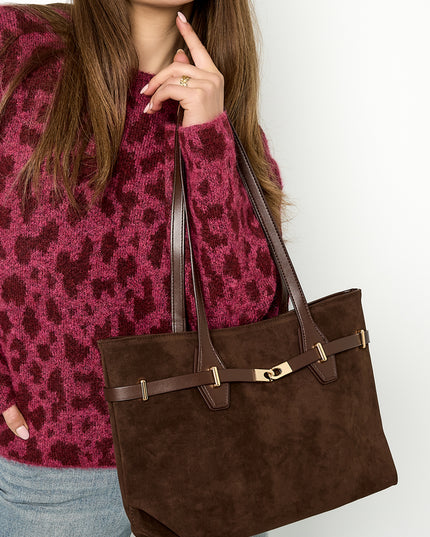 Tote Bags Effen Kleur Casual Suède Dagelijkse Accessoires